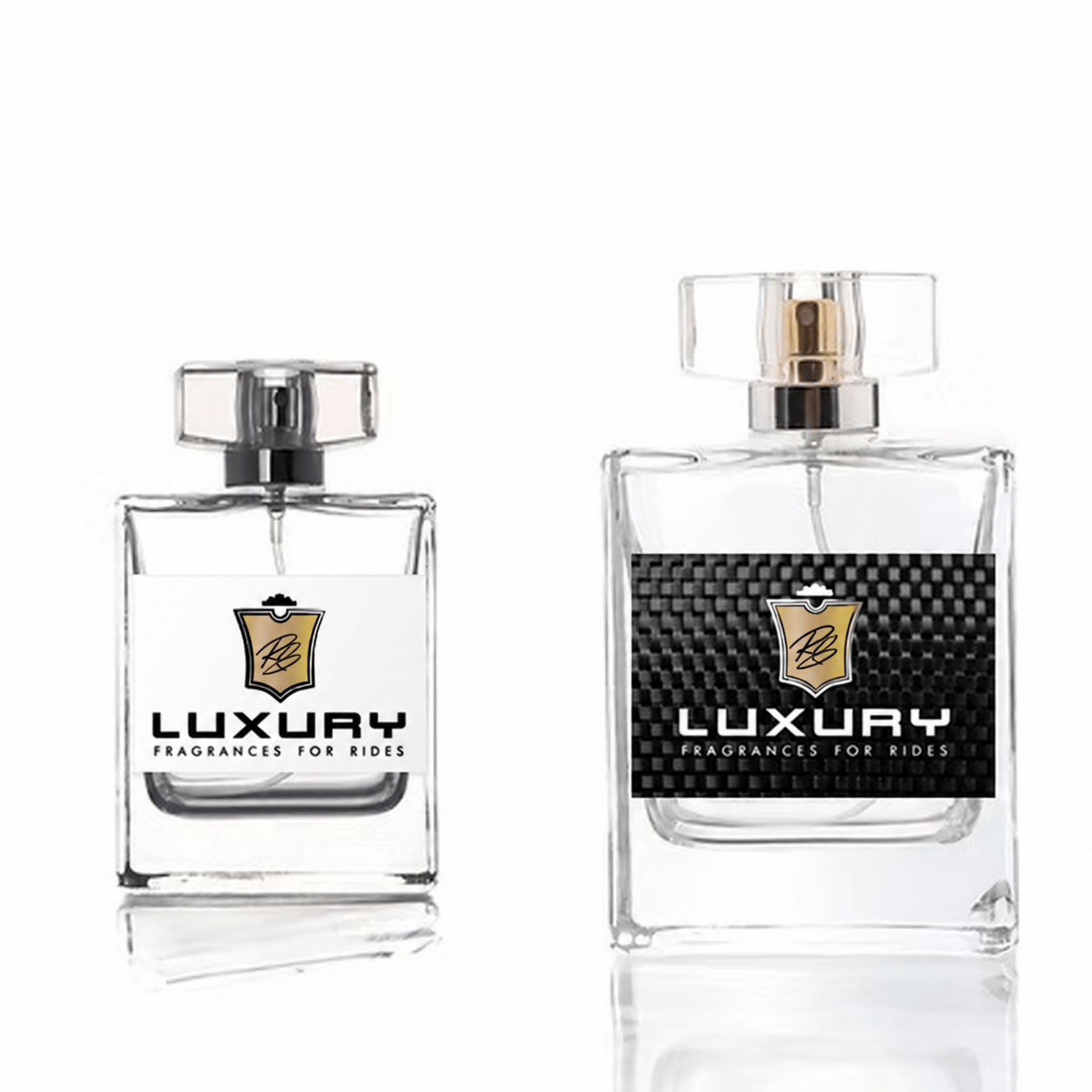 Personal fragrances labelled fragrance bottles